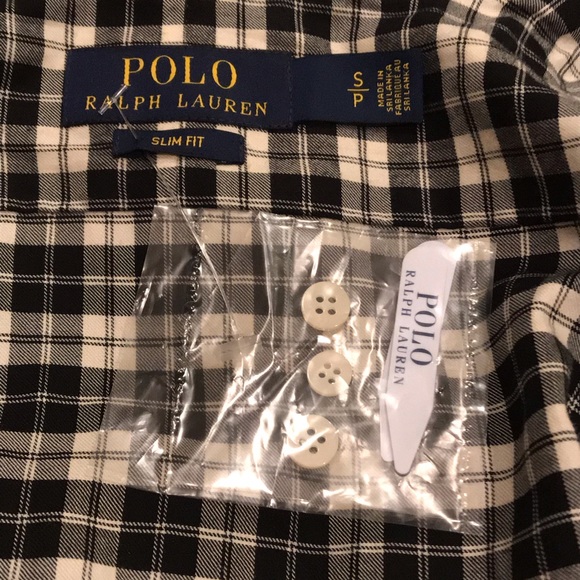 Polo Ralph Lauren Mens Small Black & White Shirt - Picture 4 of 4